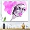 Designart - African American Woman Fashion Portrait - Modern Canvas Wall Art Print